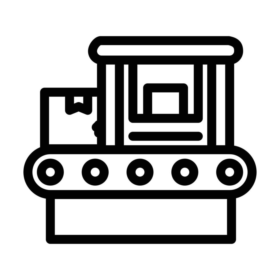 conveyor line line icon vector illustration