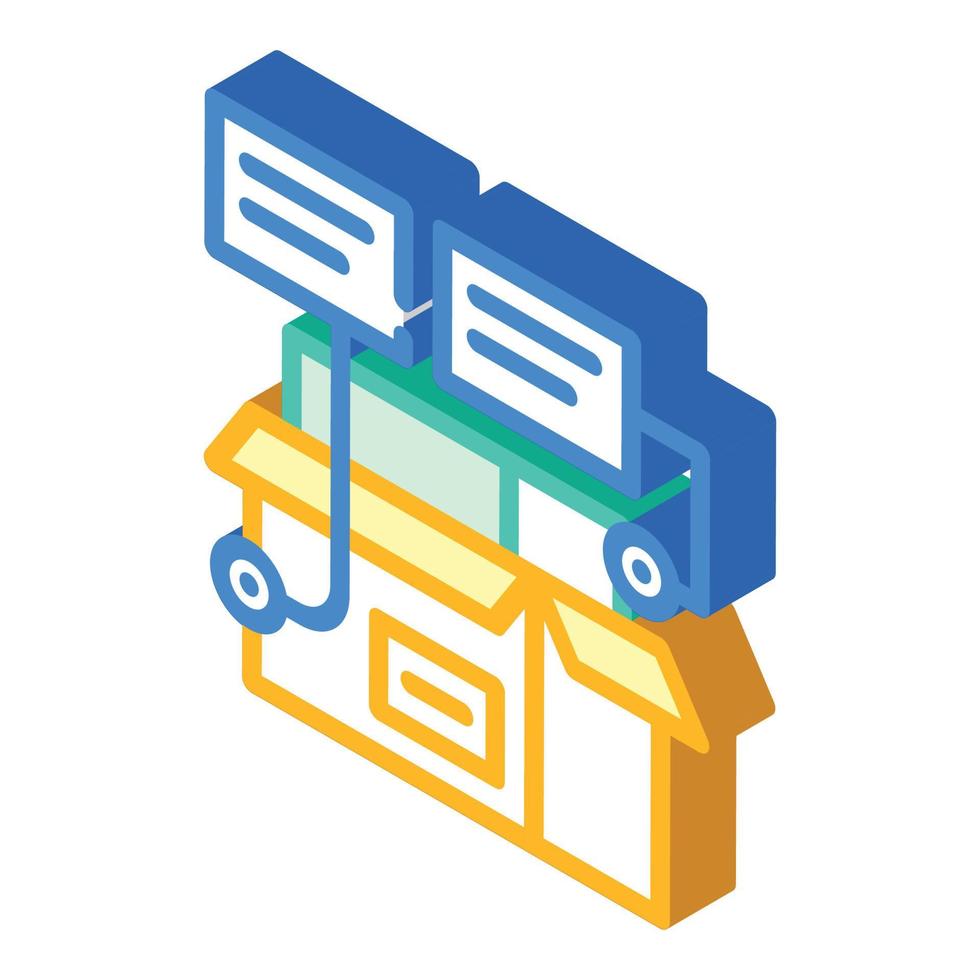 product business management isometric icon vector illustration