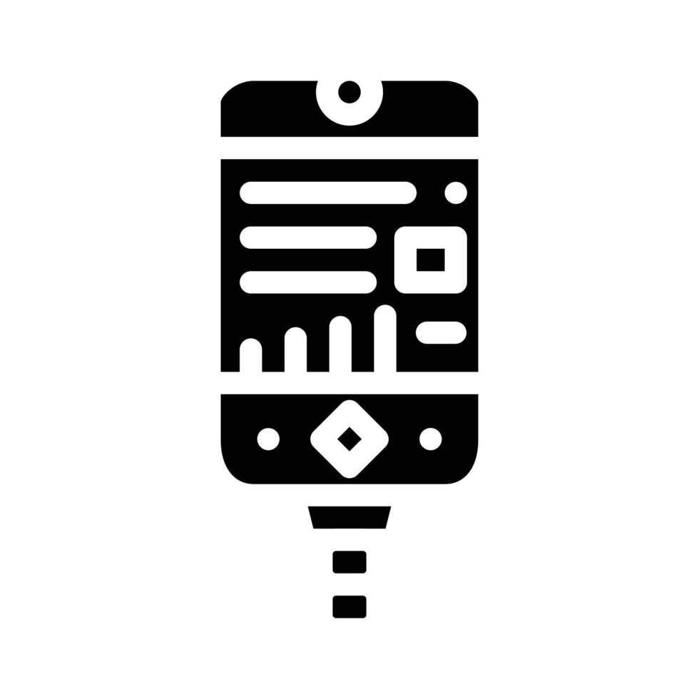 digital console diver device glyph icon vector illustration