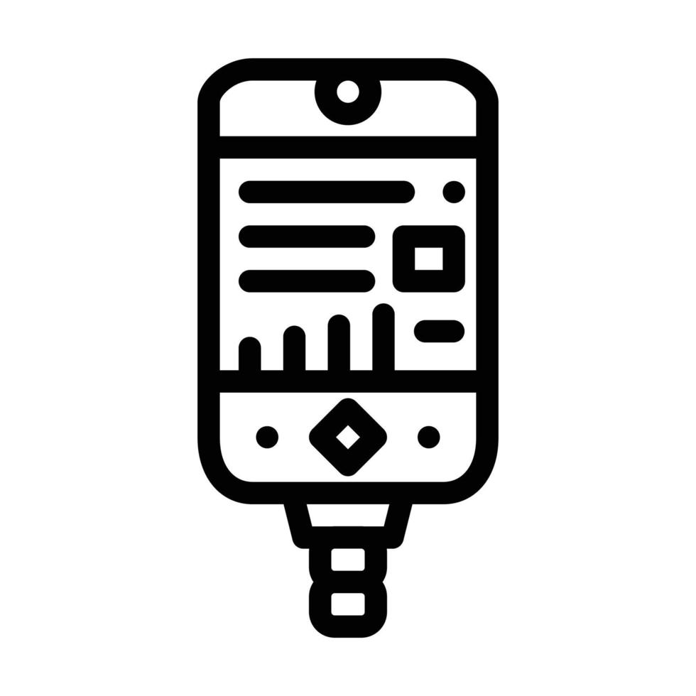 digital console diver device line icon vector illustration