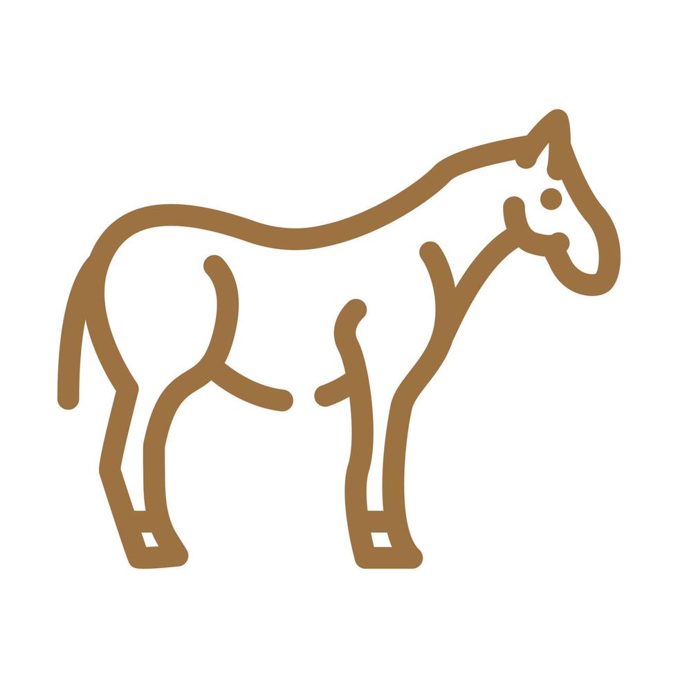 caballo animal color icono vector ilustración