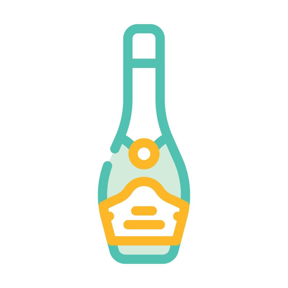 champagne alcoholic drink color icon vector illustration