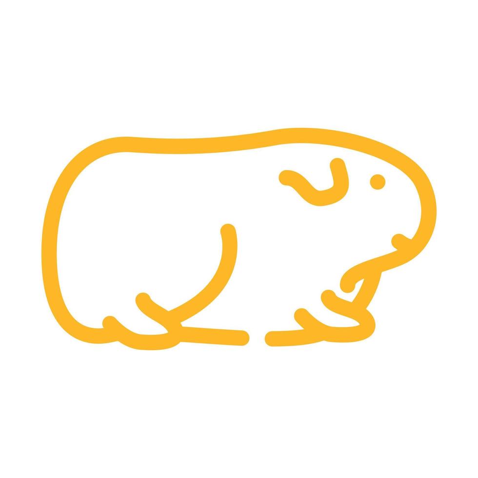 guinea pig domestic animal color icon vector illustration