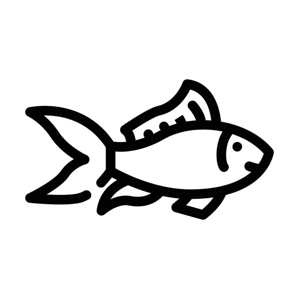 ilustración de vector de icono de línea acuática de peces