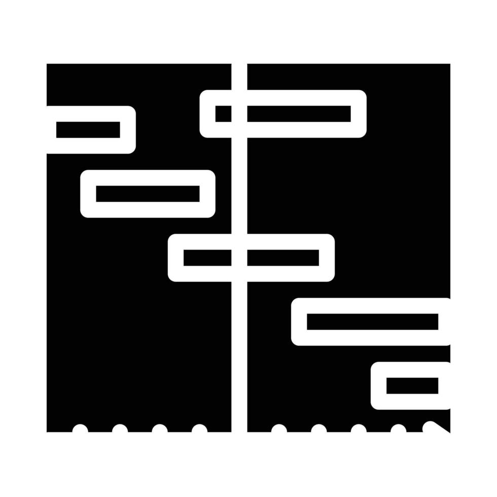 separation of tasks glyph icon vector illustration