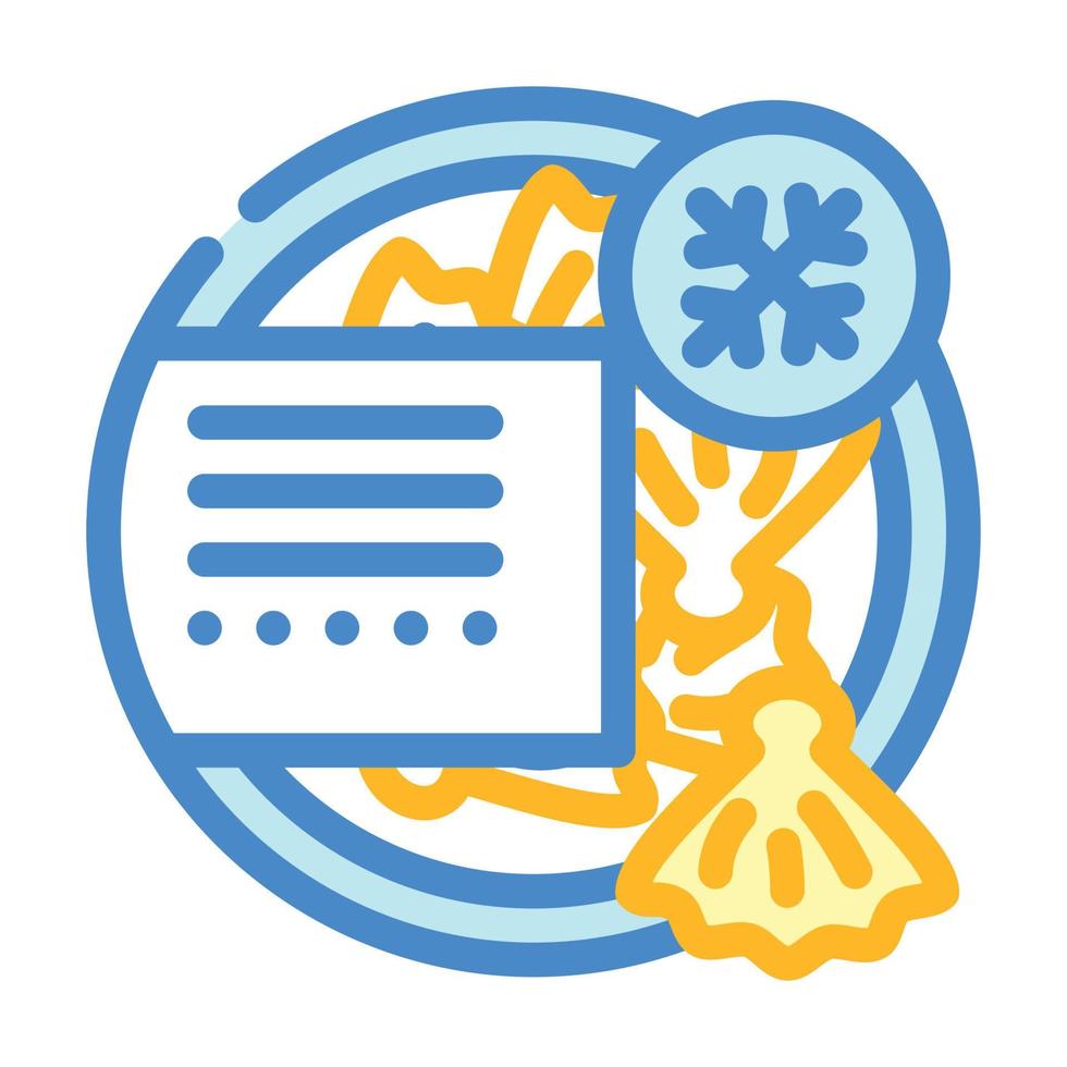 oysters frozen sea food color icon vector illustration