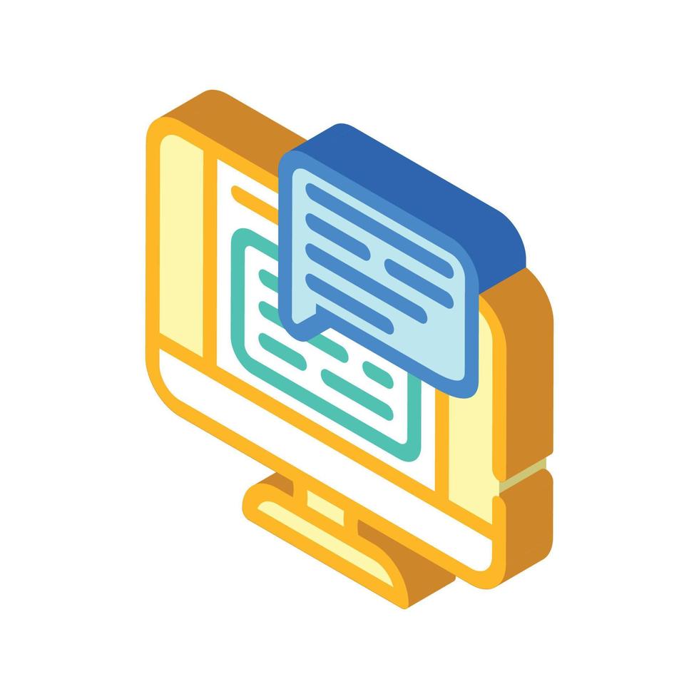 web conversation chat isometric icon vector illustration
