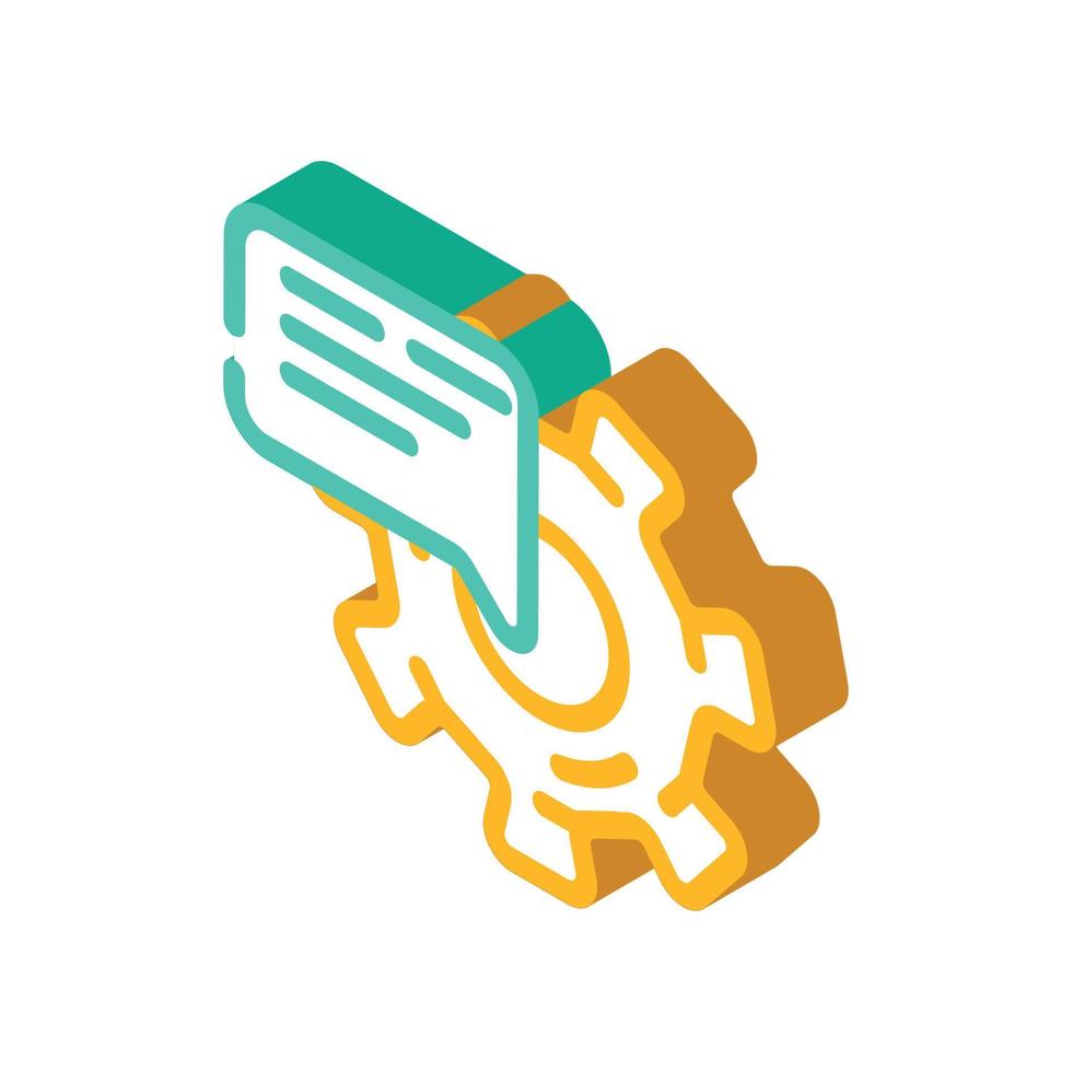 support communication isometric icon vector illustration