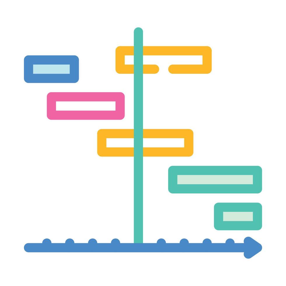 separation of tasks color icon vector illustration