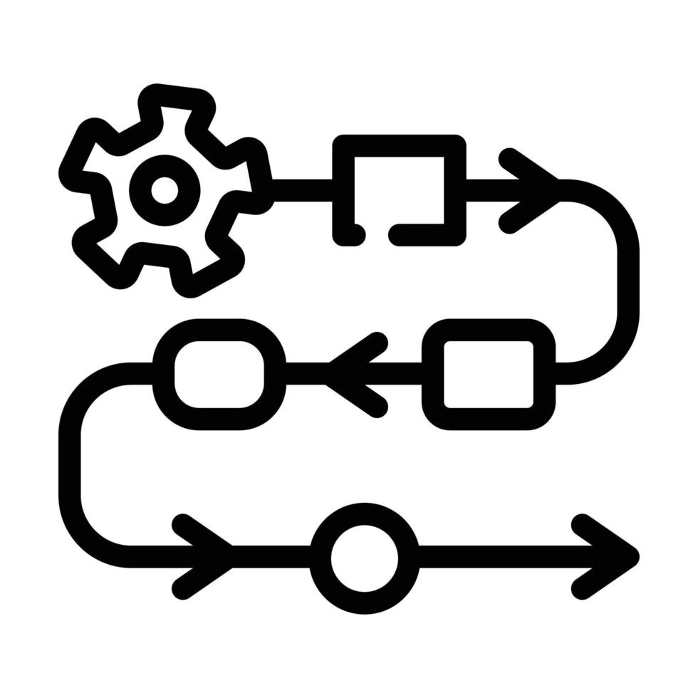 production stages at enterprise line icon vector illustration