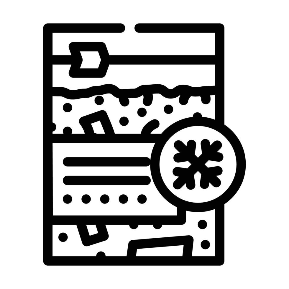 frozen vegetables line icon vector illustration