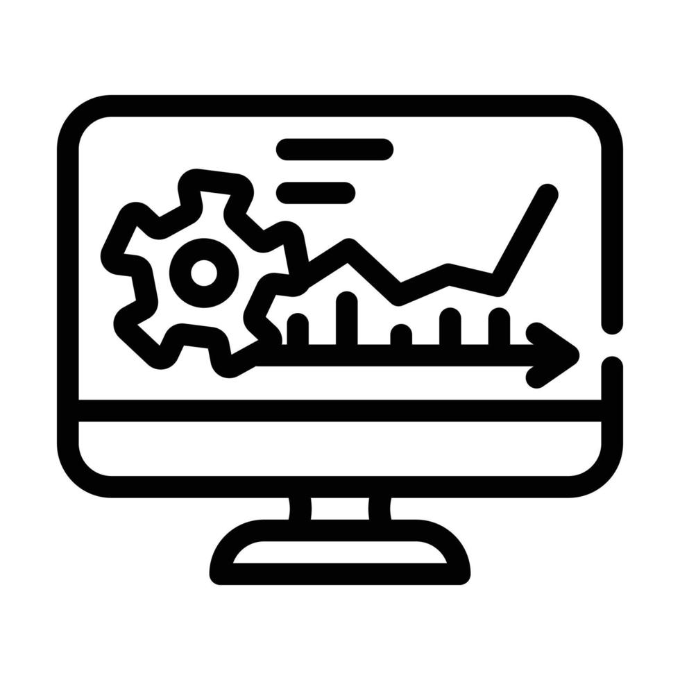 software erp line icon vector illustration