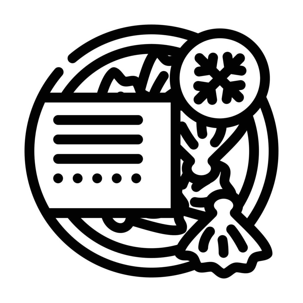 oysters frozen sea food line icon vector illustration