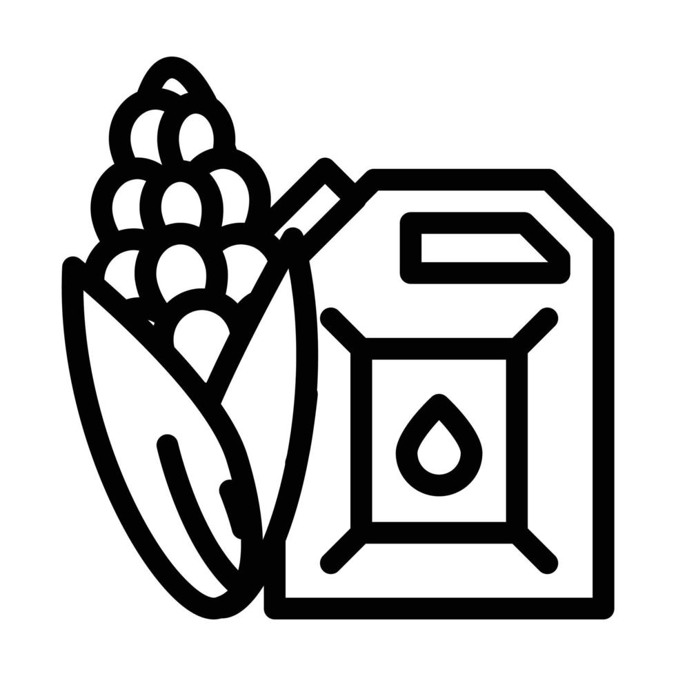 biocombustibles línea natural icono vector ilustración