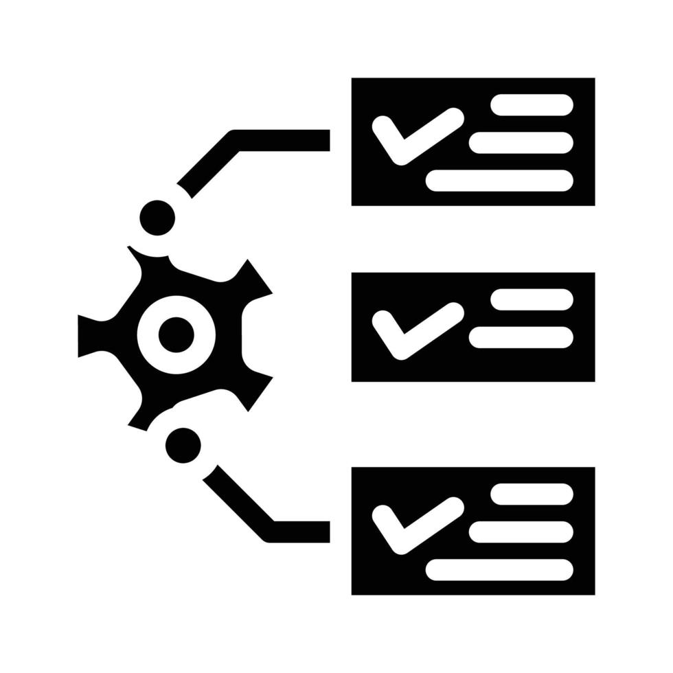 system monitoring glyph icon vector illustration