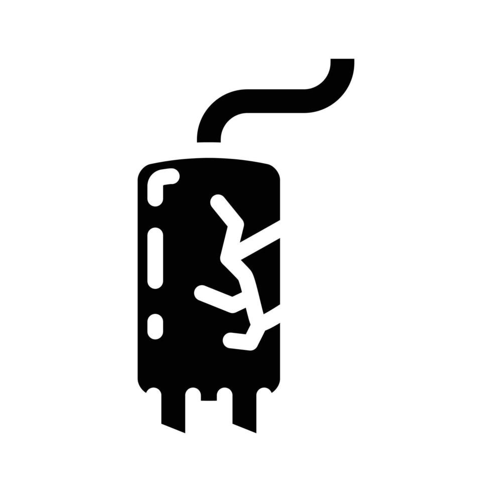exhaust pipe glyph icon vector illustration