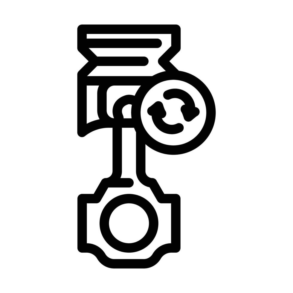 replacing piston line icon vector illustration