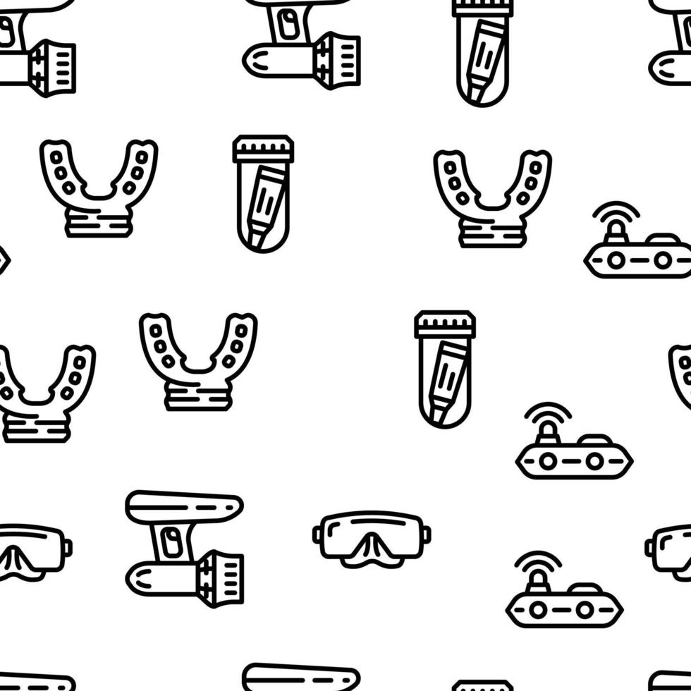 Diving Equipment And Accessories Vector Seamless Pattern