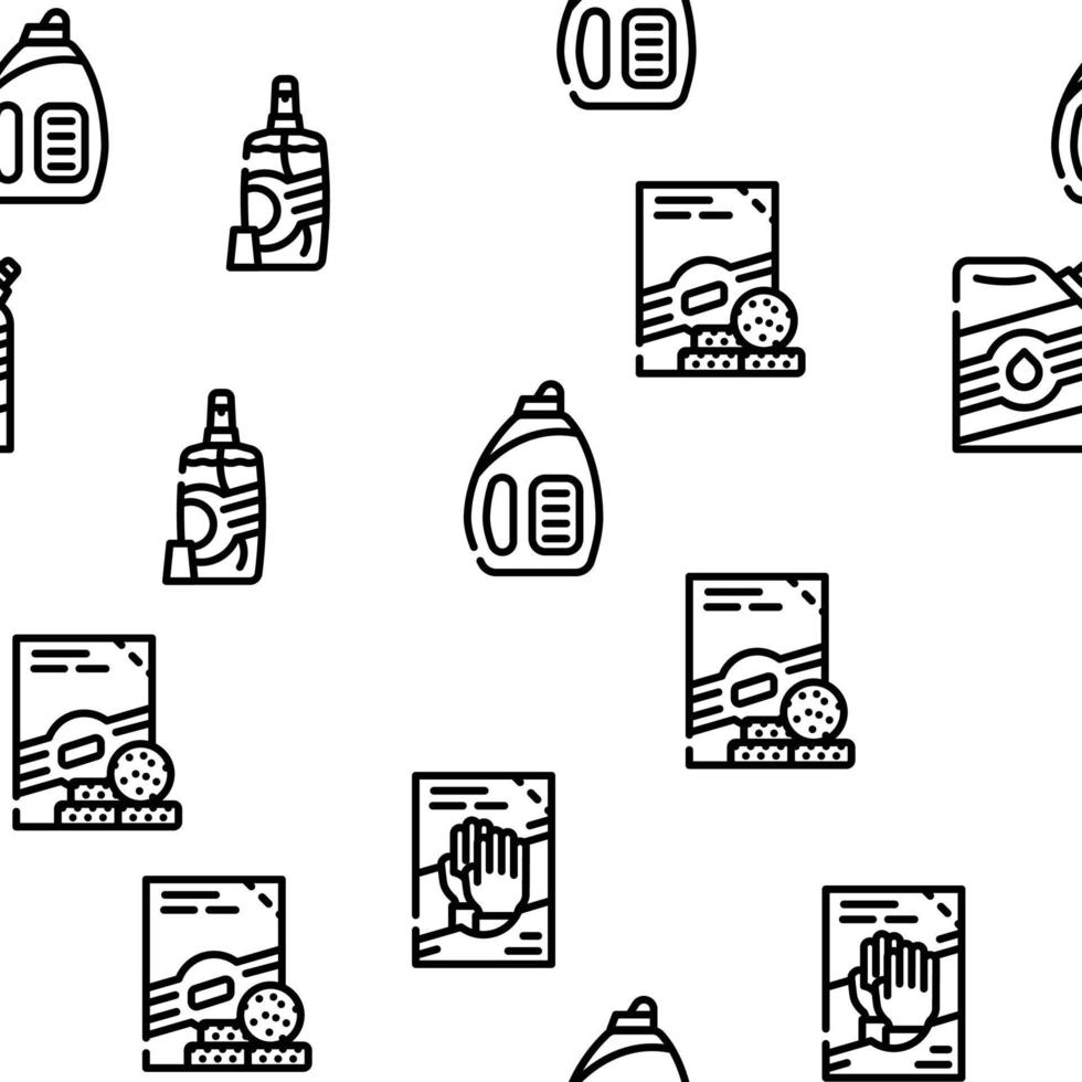 Detergent Washing Vector Seamless Pattern