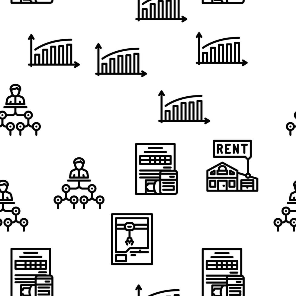 Passive Income Finance Earning Vector Seamless Pattern