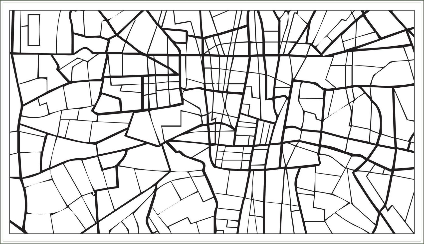 Tehran Iran Map in Black and White Color. vector