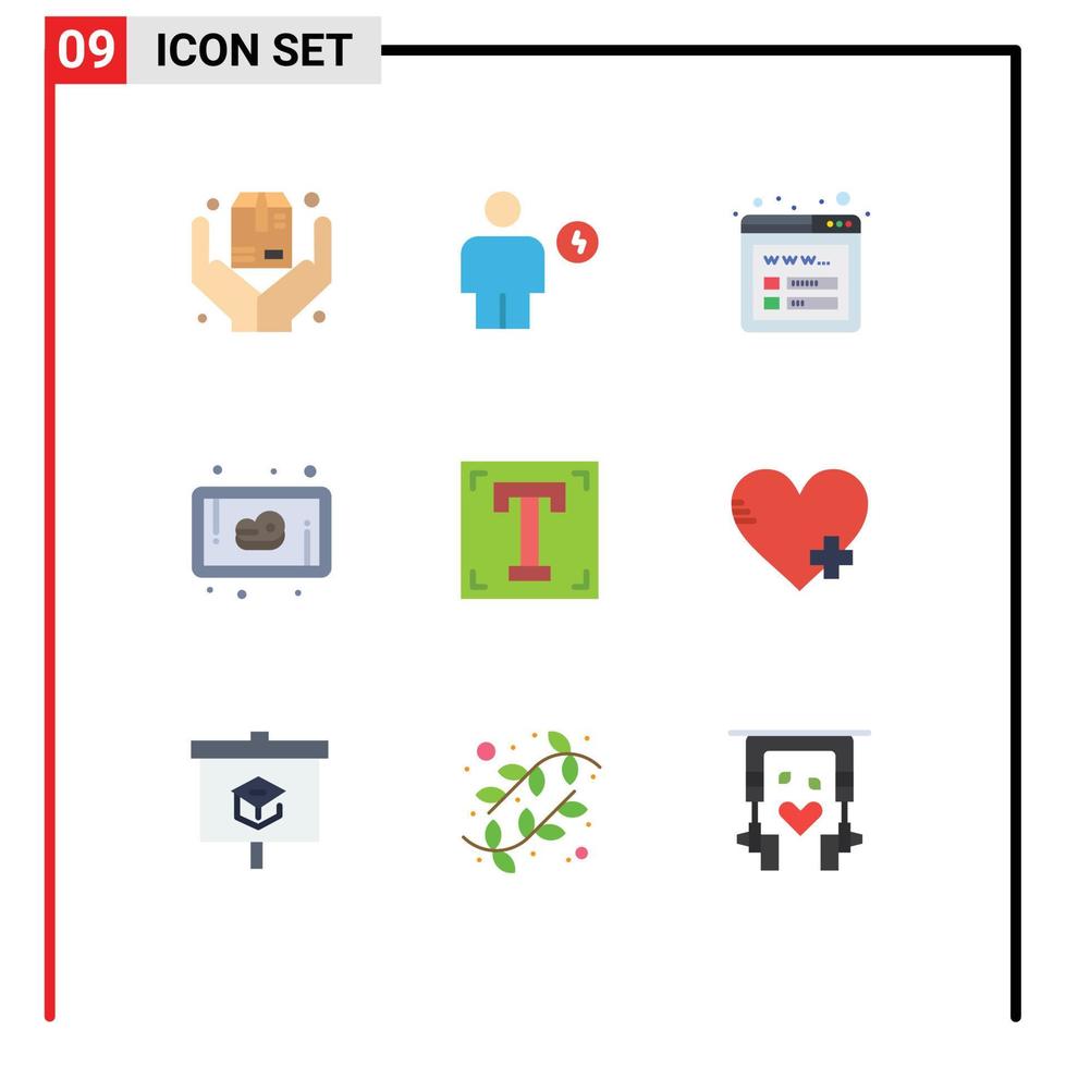 Stock Vector Icon Pack of 9 Line Signs and Symbols for path designer human steak beef Editable Vector Design Elements