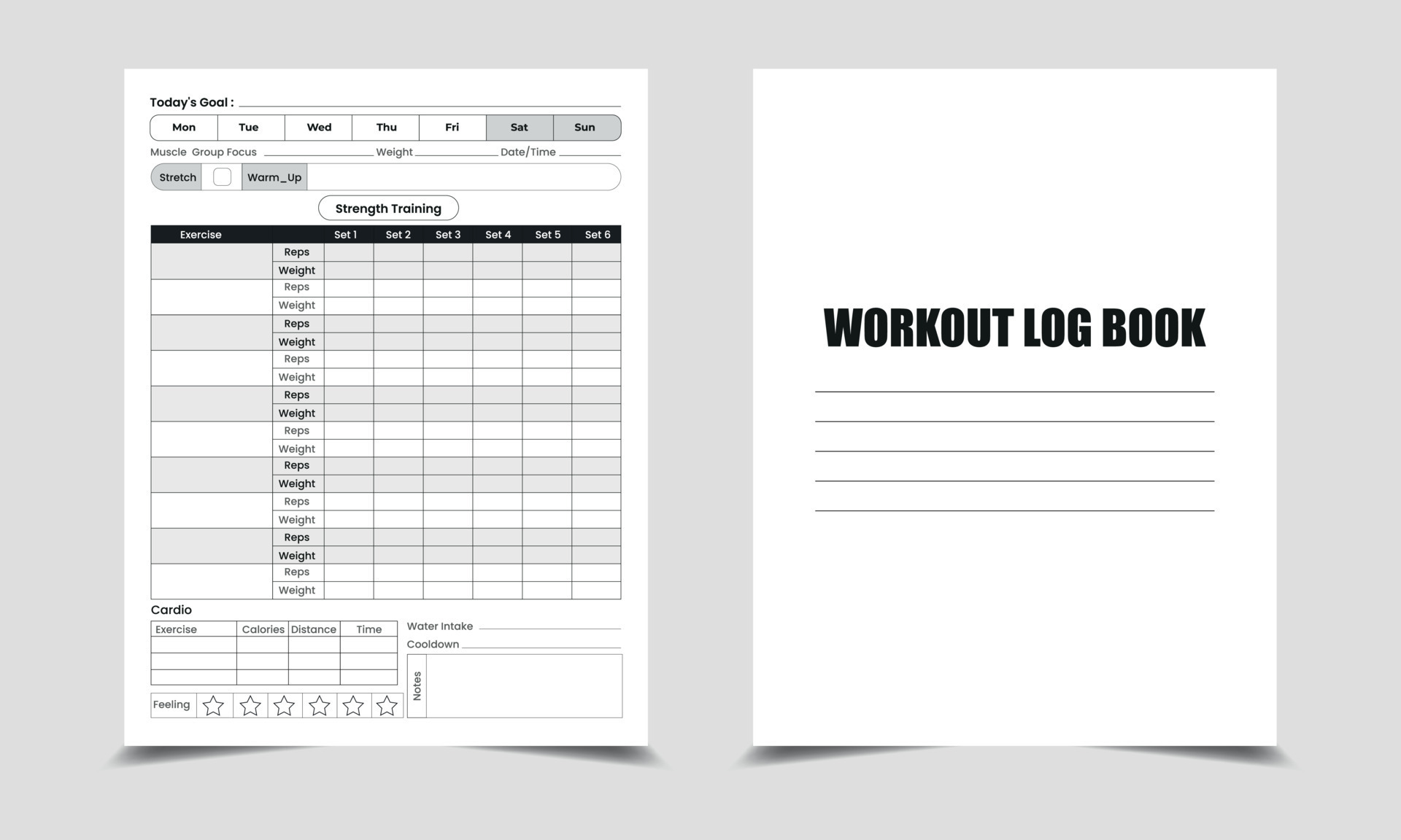 Workout Log Book KDP Interior (2369772)