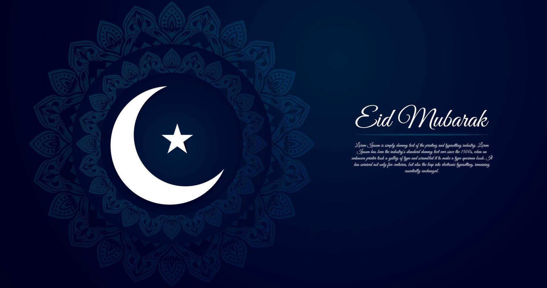 Eid Mubarak background Banner design for Wishes, Messages, Print,  Wallpapers, Pictures, and Greeting Cards vector