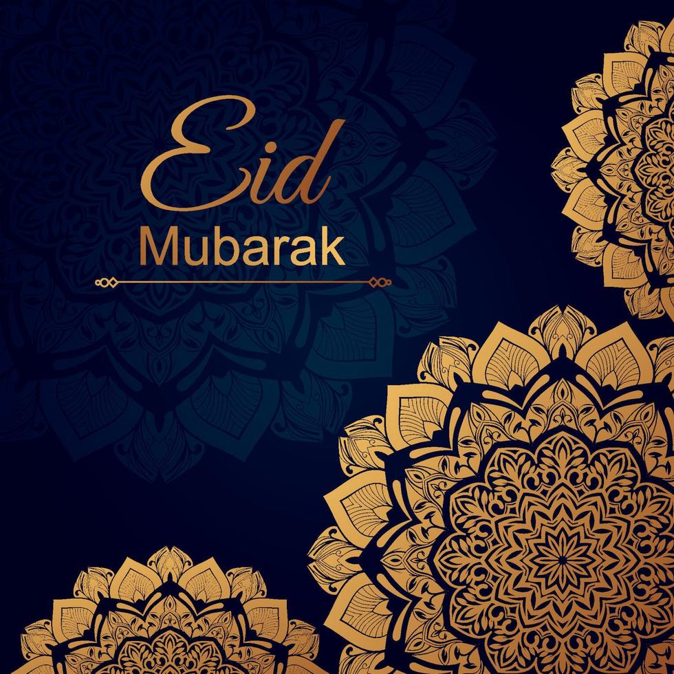 Eid Mubarak Post Banner design for Wishes, Messages, Print,  Wallpapers, Pictures, and Greeting Cards vector