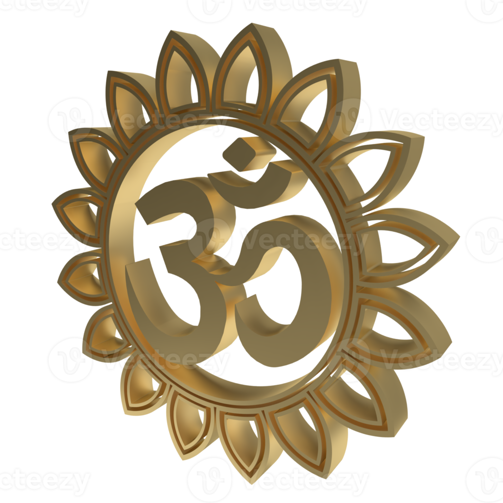 The gold ohm hindu symbol png image