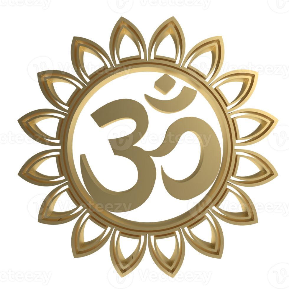 The gold ohm hindu symbol png image