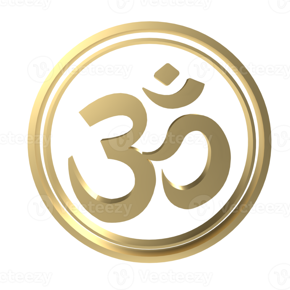 The gold ohm hindu symbol png image