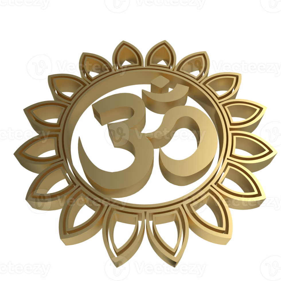 The gold ohm hindu symbol png image