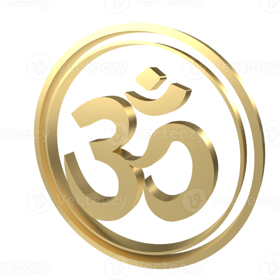 The gold ohm hindu symbol png image