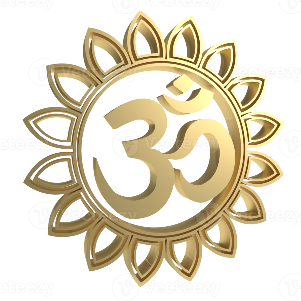 o ouro ohm símbolo hindu png imagem