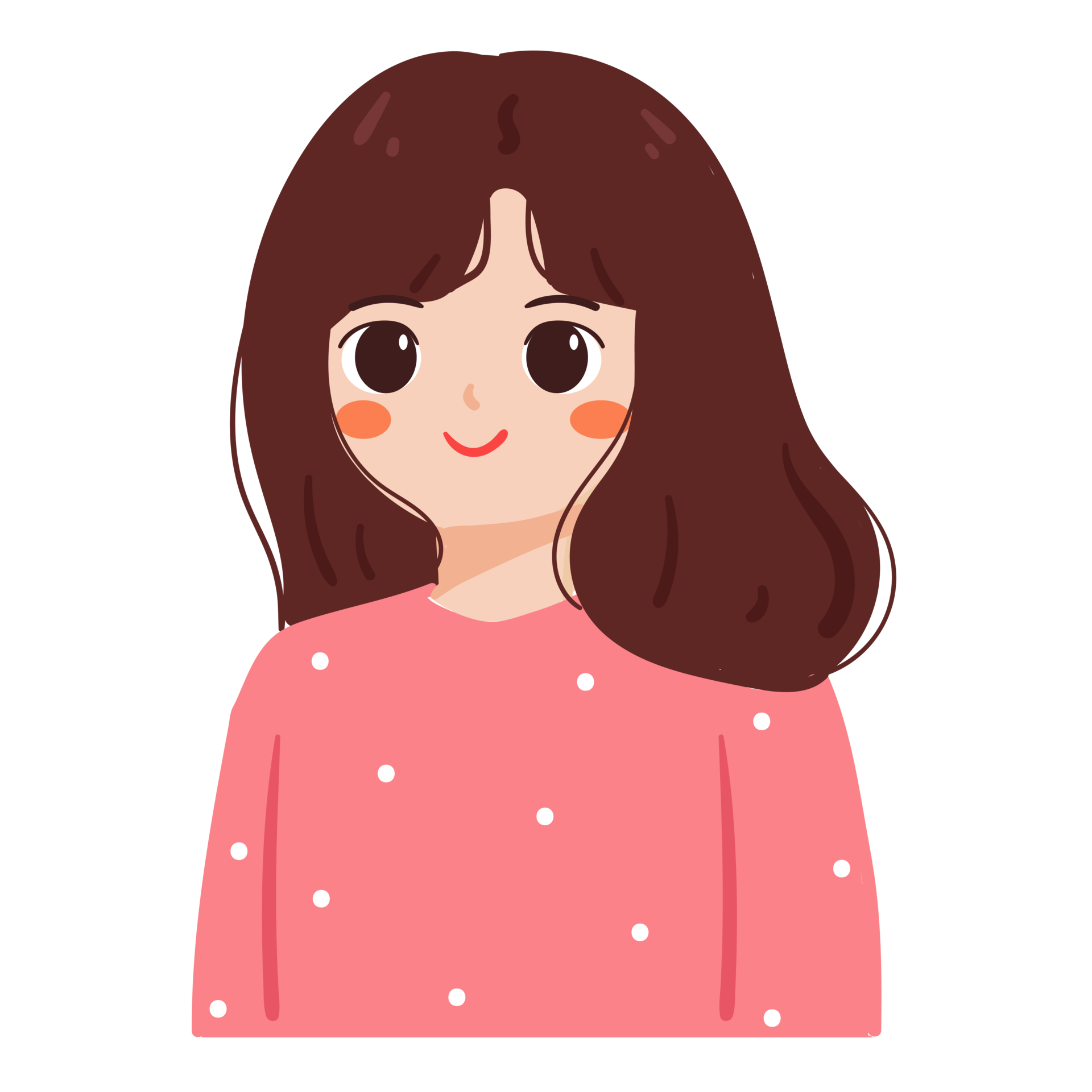 hand drawing cartoon girl. cute girl drawing for profile picture 17293217  PNG