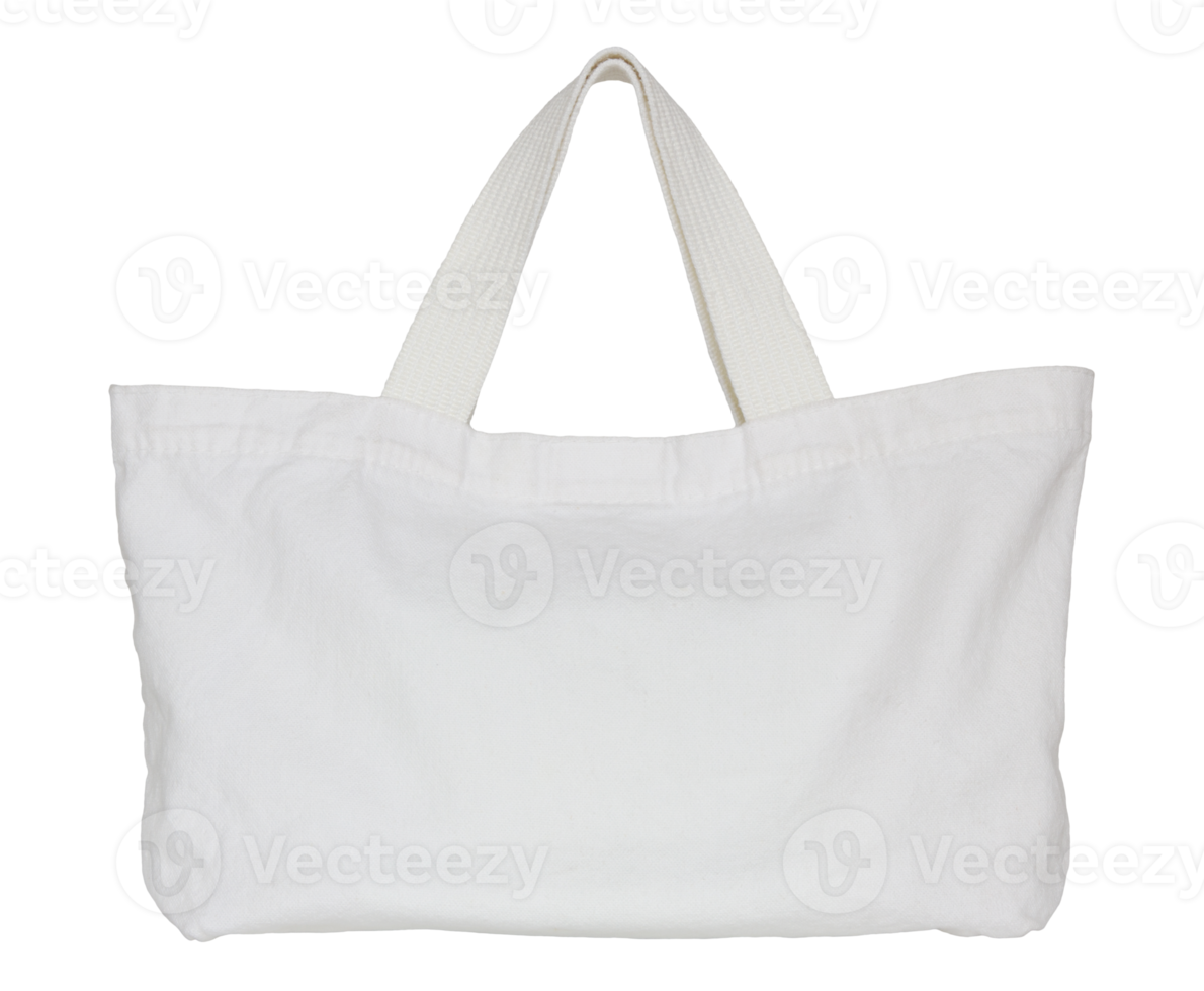 white fabric bag isolated with clipping path for mockup png