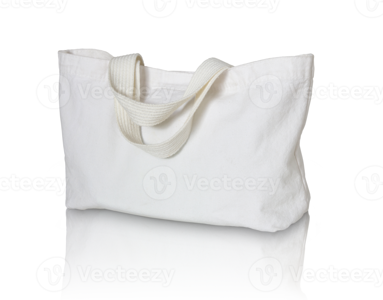 white fabric bag isolated with reflect floor for mockup 17293258 PNG