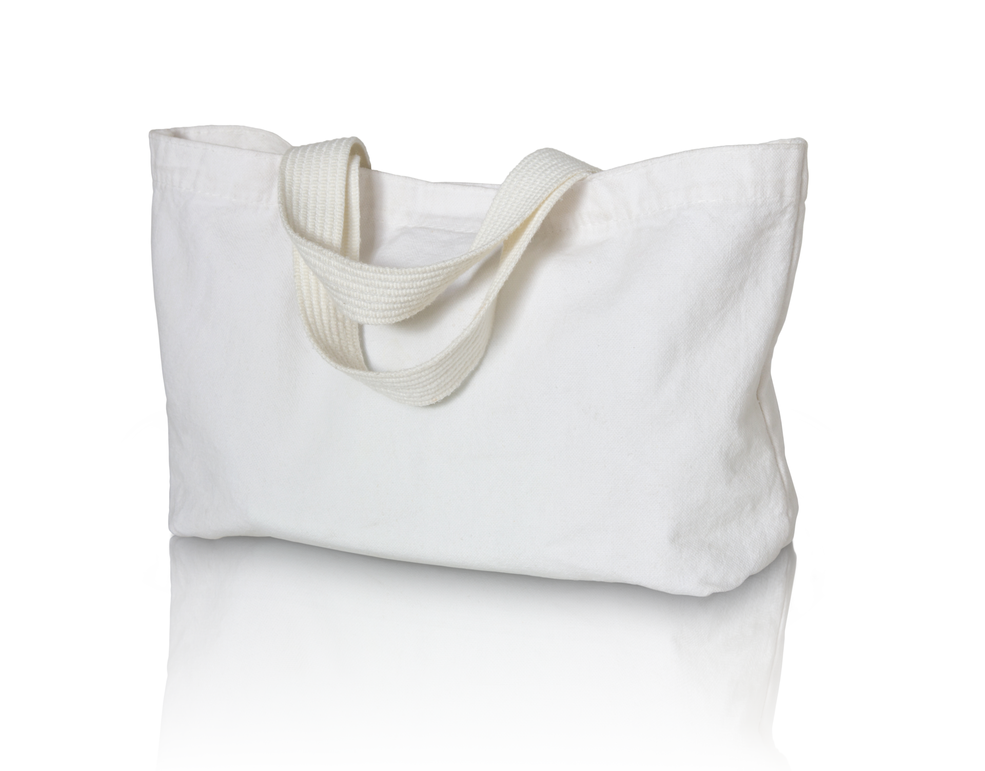 white fabric bag isolated with reflect floor for mockup 17293258 PNG