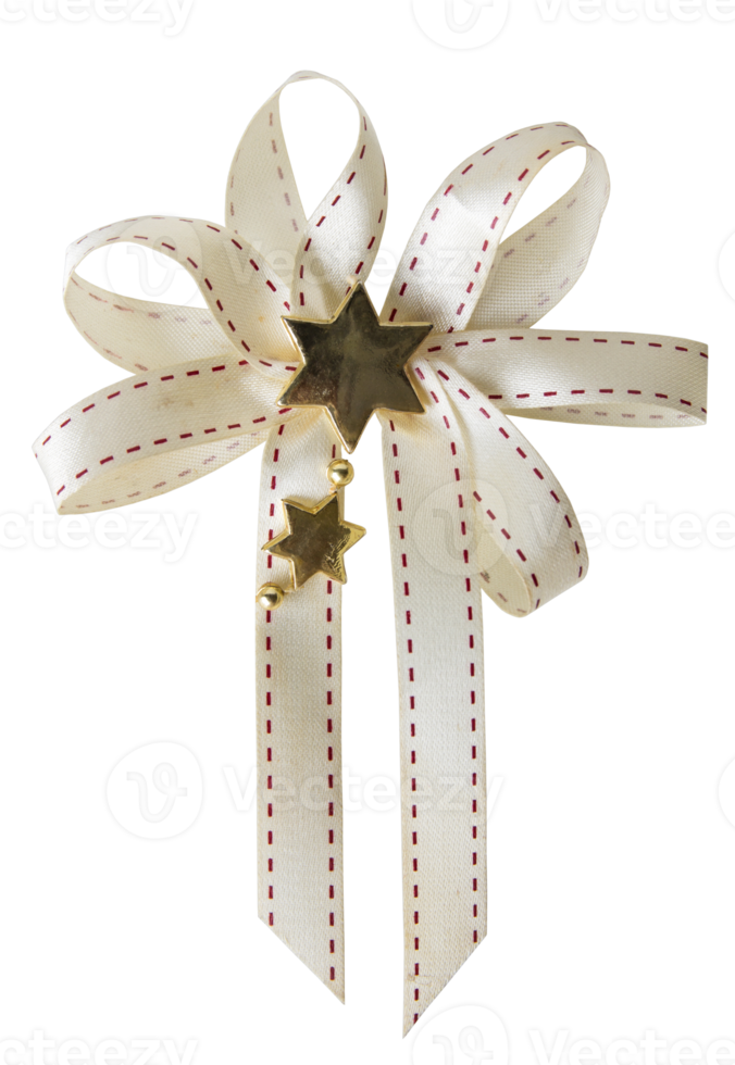 Gift ribbon bow isolated with clipping path png