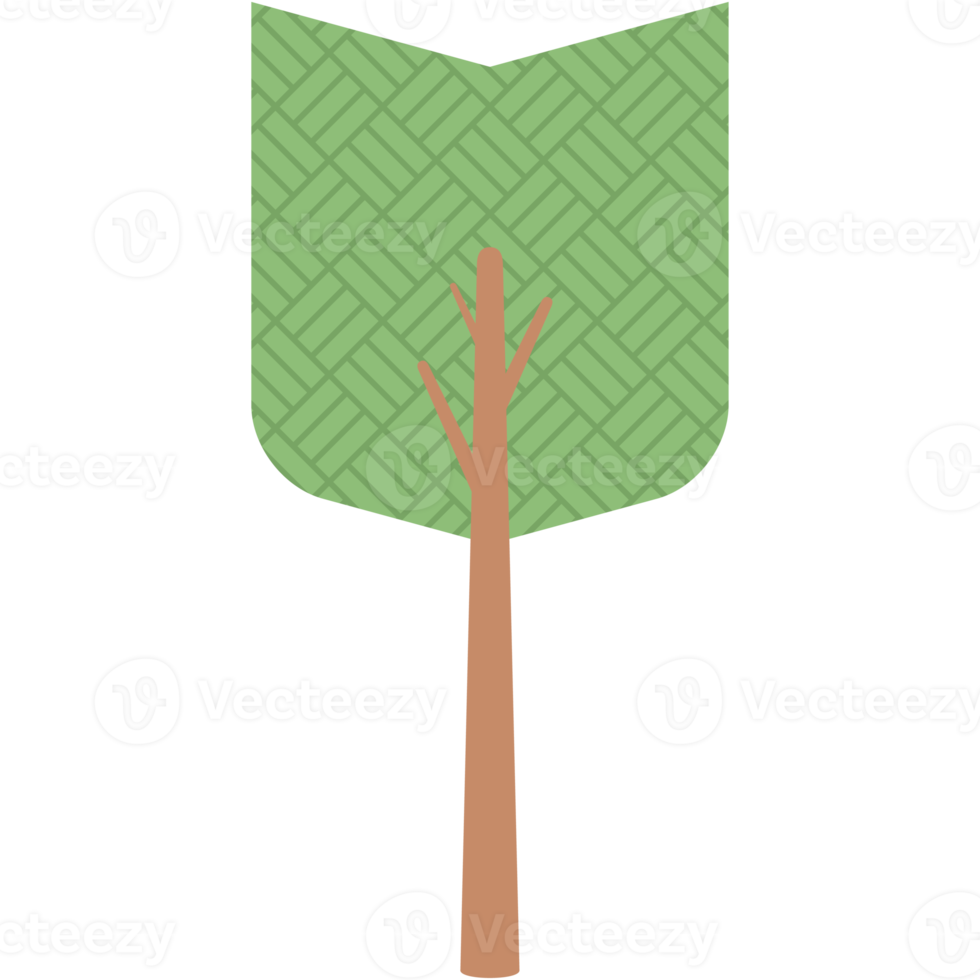 coleção estética de natureza de árvore com tema quadrado plano png