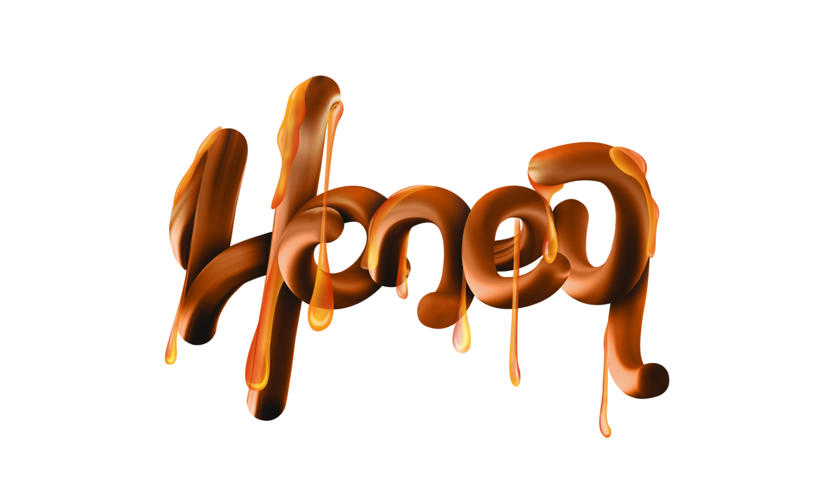 honey letter style png