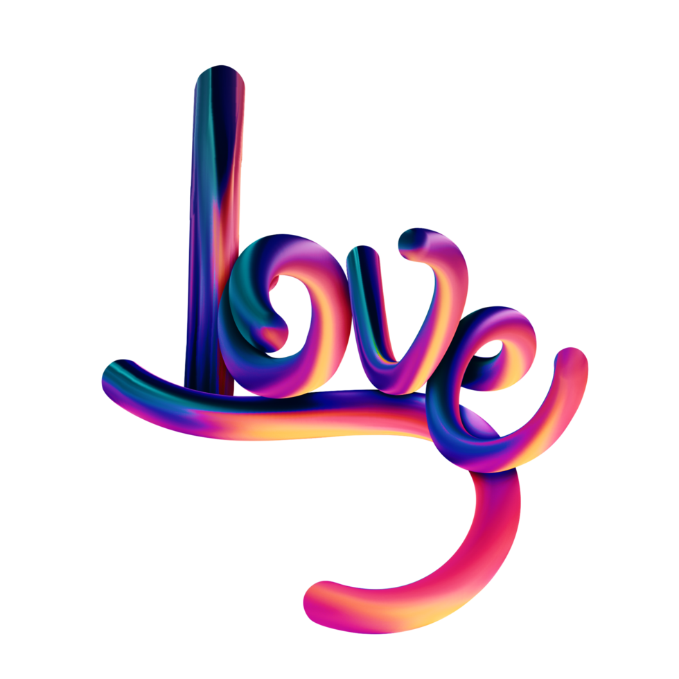 love calligraphy letter png