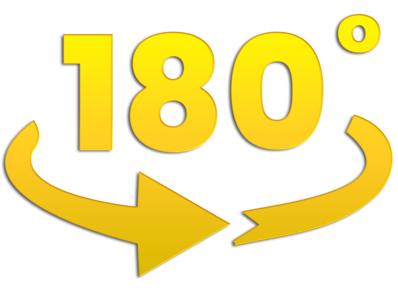 180 degrees icon on transparent background 17293614 PNG
