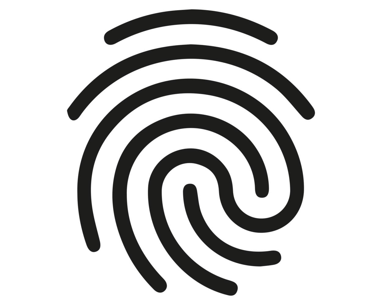 illustration de symbole d'empreinte digitale sur fond transparent png