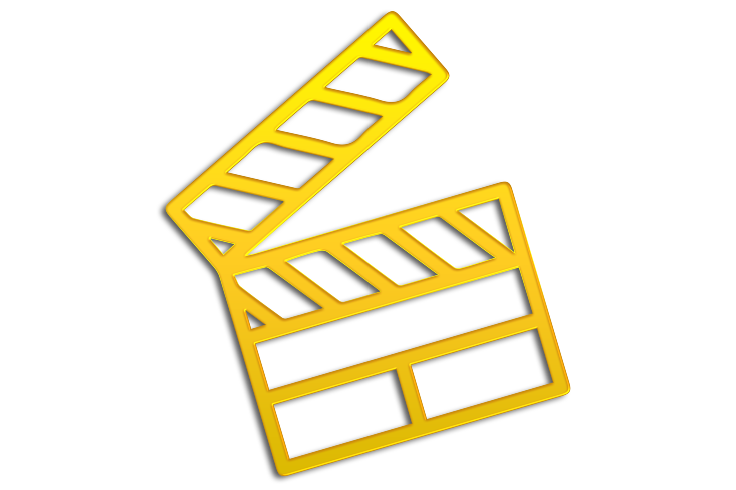 clapperboard icon isolated on transparent background png