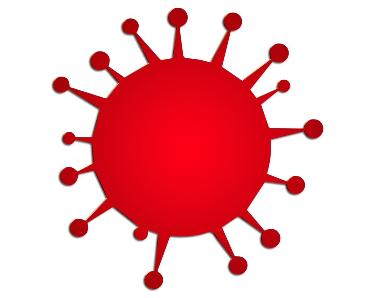Coronavirus icon on transparent background PNG