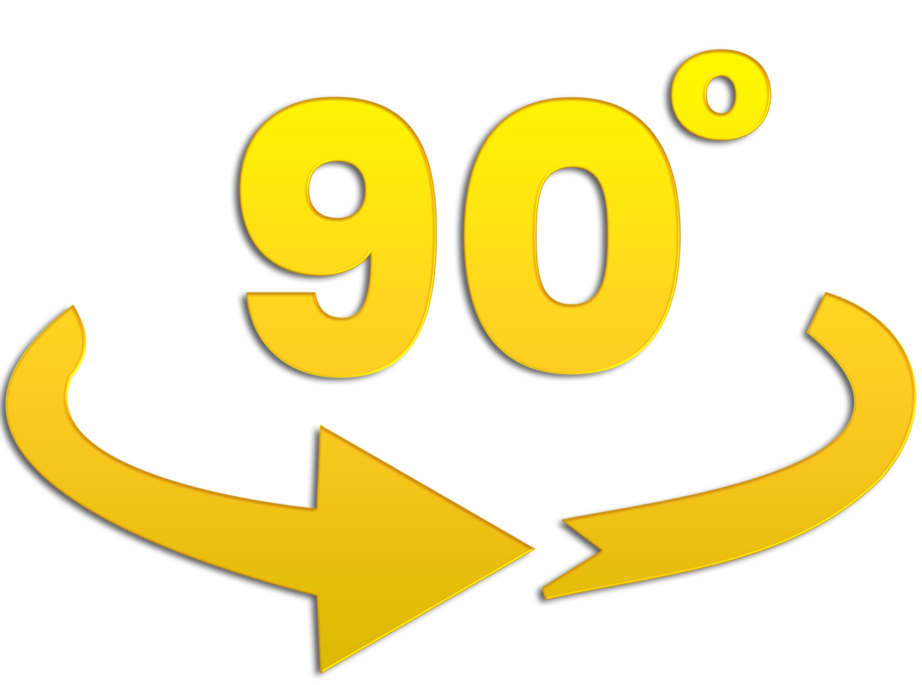 90 degrees icon on transparent background png