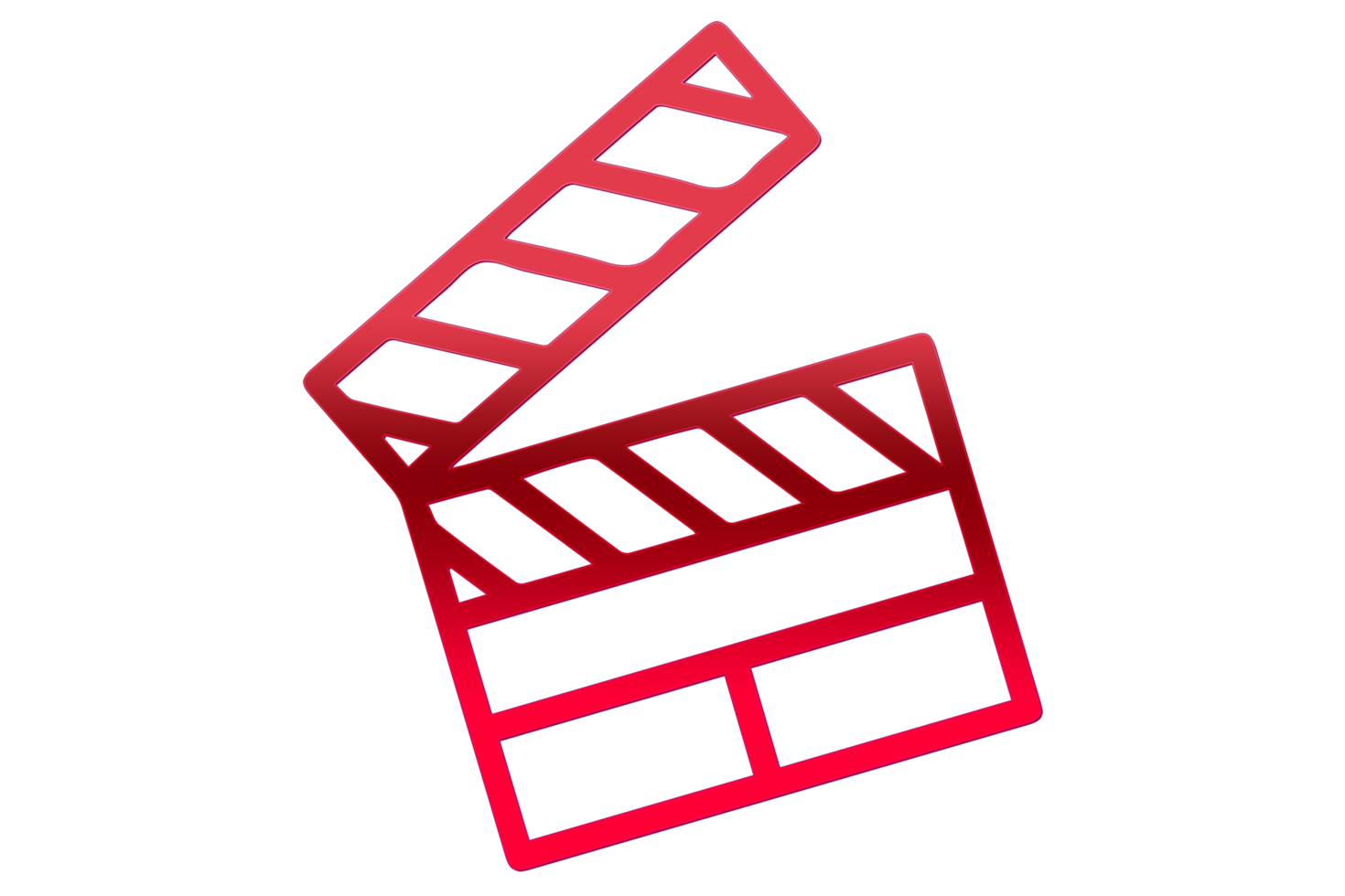 clapperboard icon isolated on transparent background png