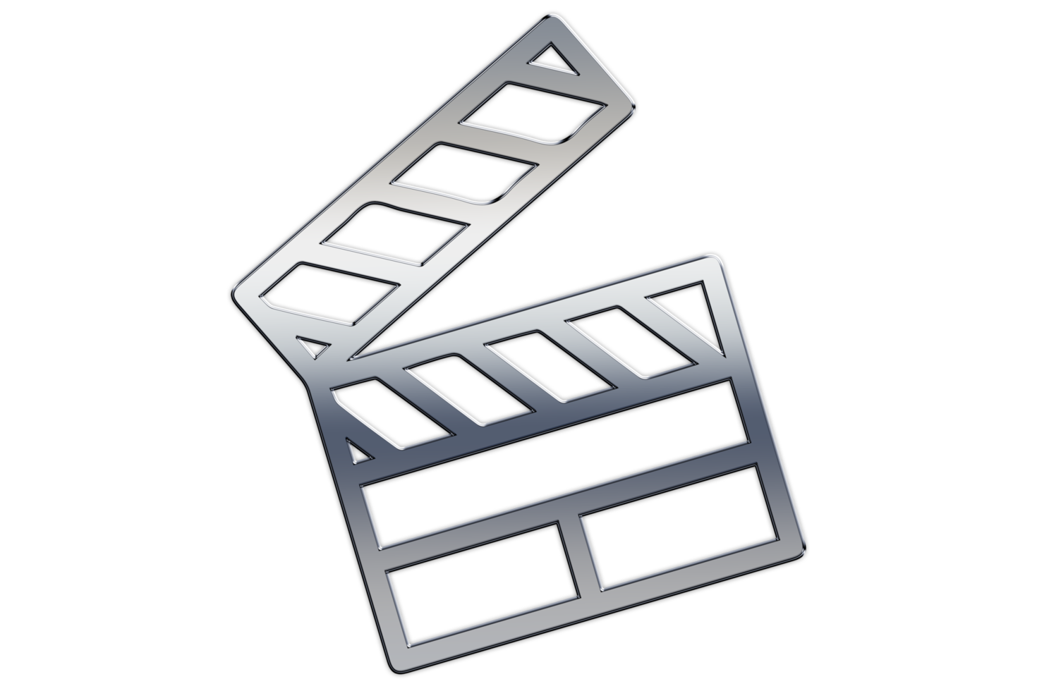 clapperboard icon isolated on transparent background png